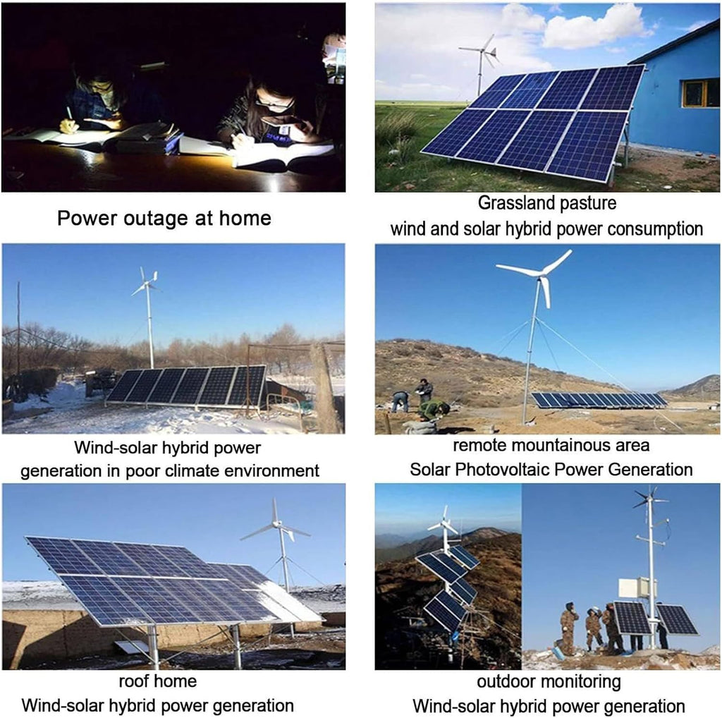12V/24V/48V Battery Off Grid Wind Turbine Solar Hybrid MPPT Charge Boost Controller with Unloader,for Wind Generator Solar Panel System Controller 3000W