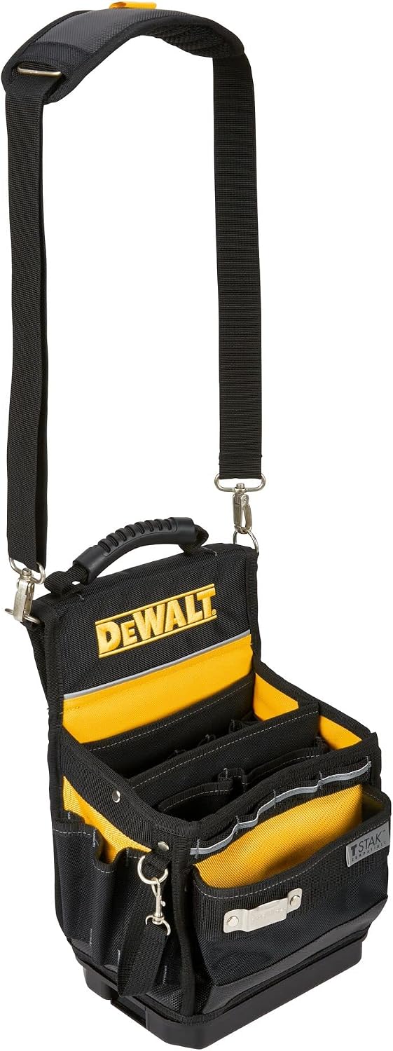 DEWALT Tool Bag, Easy Access Small Tool Pouch with Hard Bottom and Carrying Strap (DWST17624) (Pack of 4)