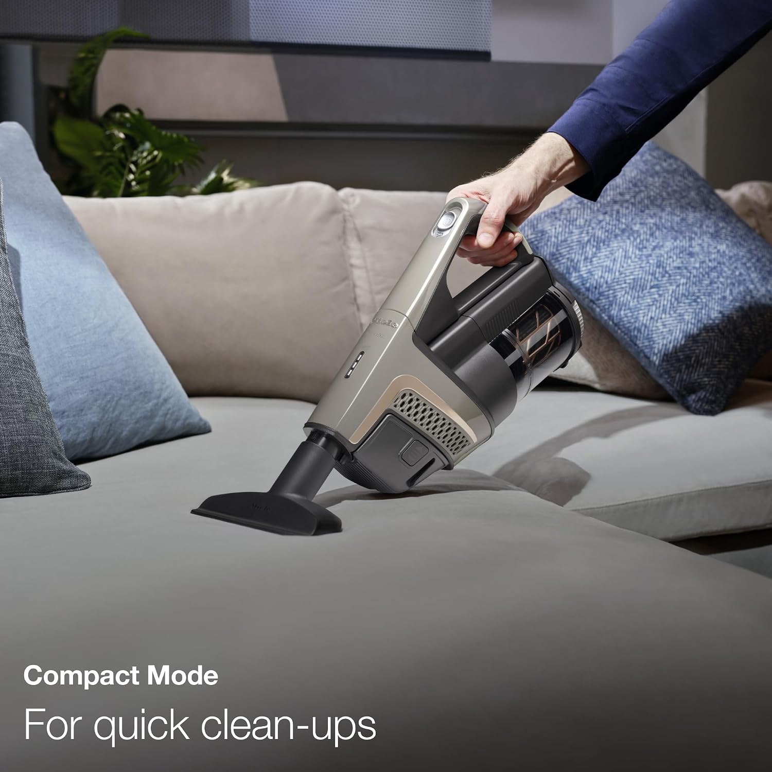 Miele Triflex HX2 Sprinter Vacuum Cleaner,120 min runtime, Cashmere Grey / Rose Gold