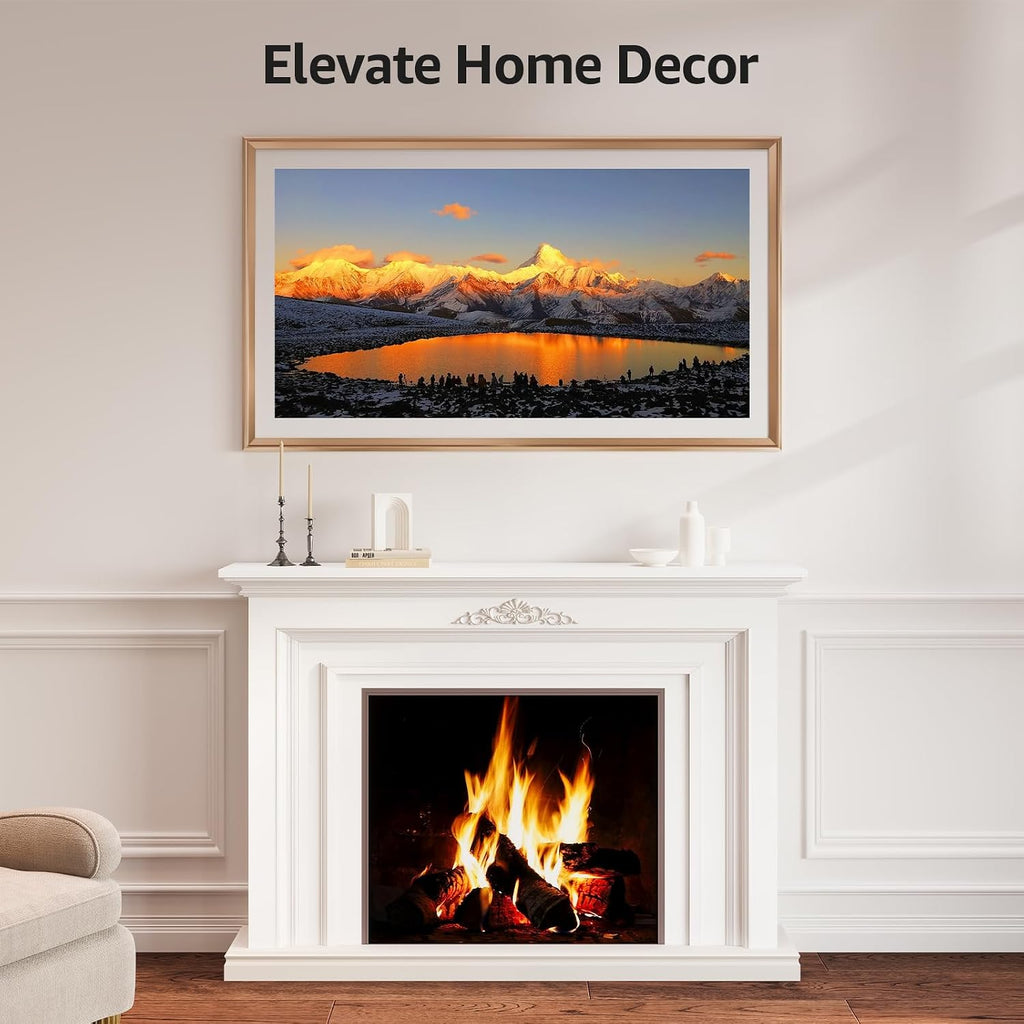 TV Frames 55' Deco Alloy Bezel Only for Samsung The Frame TVs, Modern & Minimalist Styles from TV to Art, Interchangeable Bezels for Home Decor, Easy Installation (Fits 2021-2025 Frame TVs)