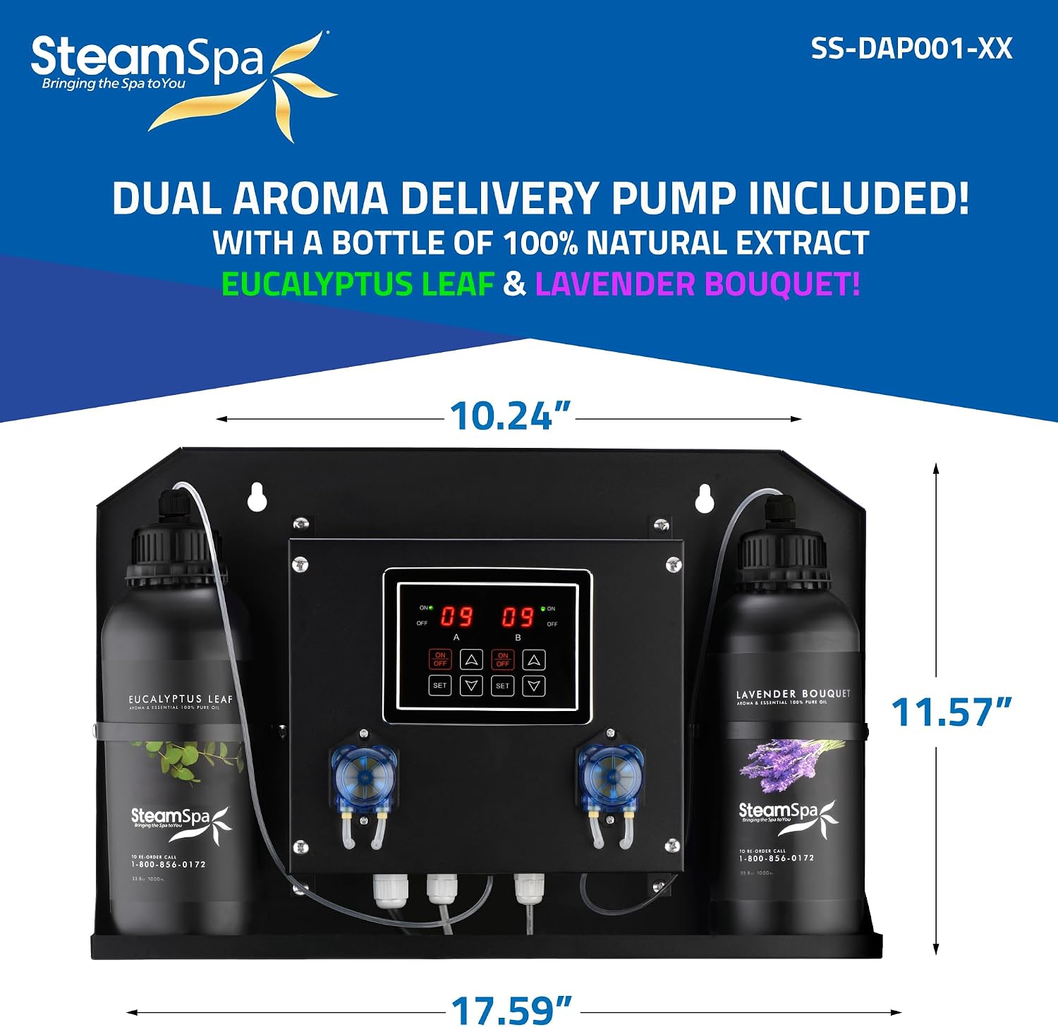 Steam Shower Generator Kit | Brushed Nickel + Auto Drain Combo| Dual Bottle Aroma Oil Pump | Steam Sauna Spa Stall Package|Touch Screen Wifi App/BT Control Panel |9 kW Raven | RVB900BN-ADP