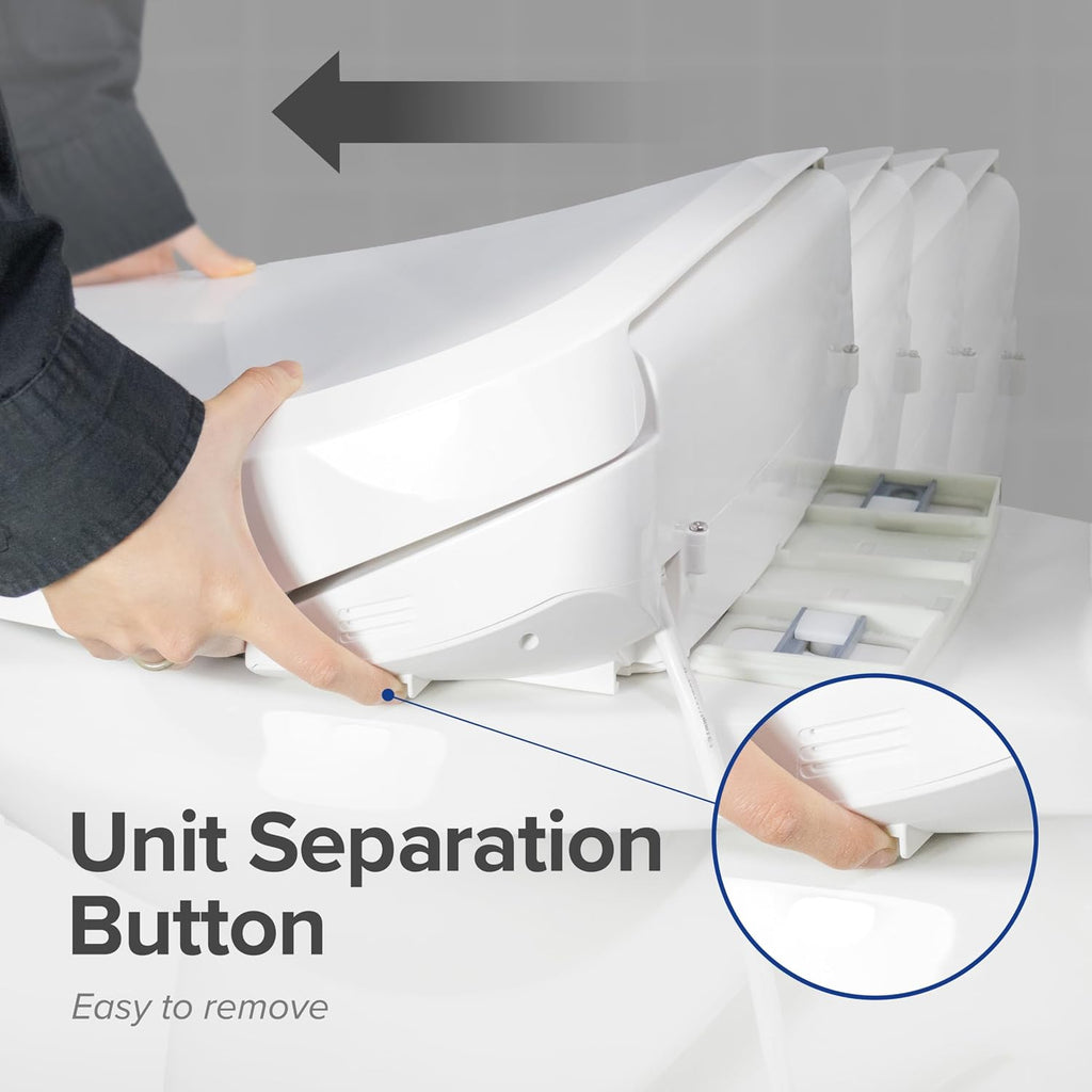 SmartBidet® SB-2600 Electric Smart Bidet™ Seat Unlimited Hot Water - Electronic Heated Toilet Seat with Warm Air Dryer and Temperature Controlled Wash Functions - Elongated