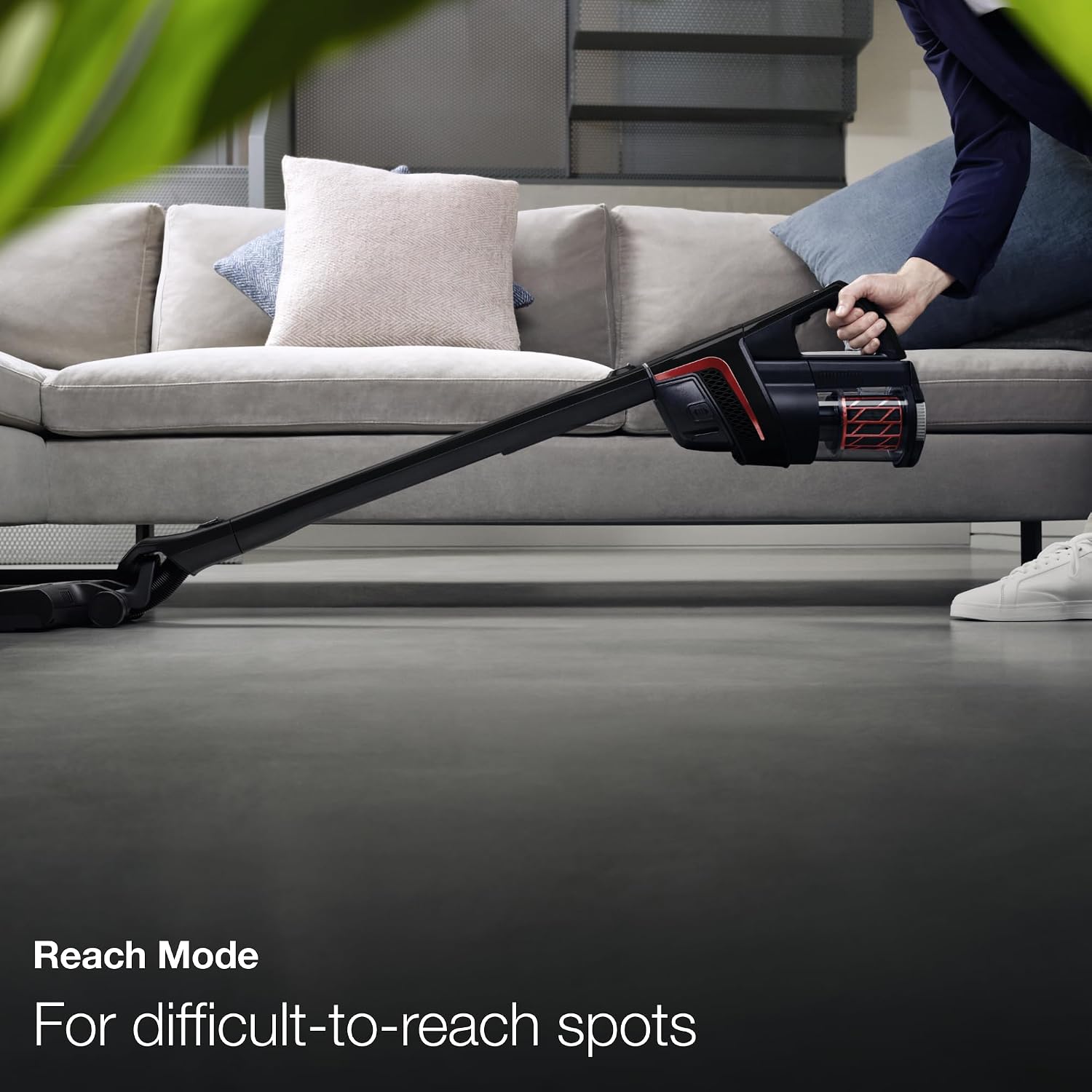 Miele Triflex HX1 Plus Self-Standing Cordless Stick Vacuum Cleaner, 60 min runtime, Obsidian Black / Red
