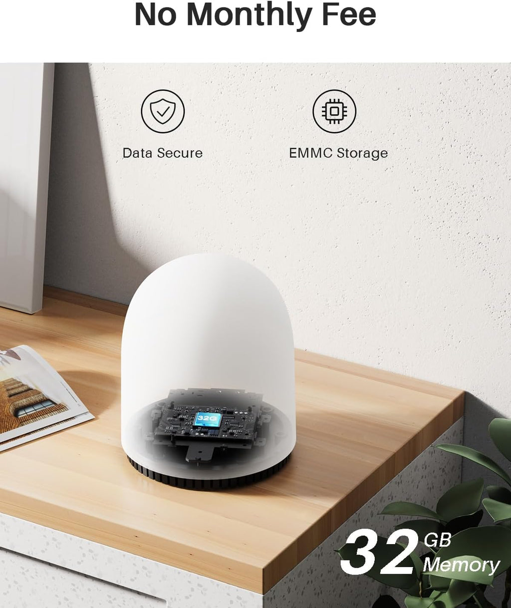 WUUK 2K Doorbell Camera, Video Doorbell Wireless/Wired, Homebase Supports Up to 8 Cams, No Subscription, 2.4/5 GHz WiFi, 32G Local Storage, Human Detection, Compatible with Alexa and Google Home