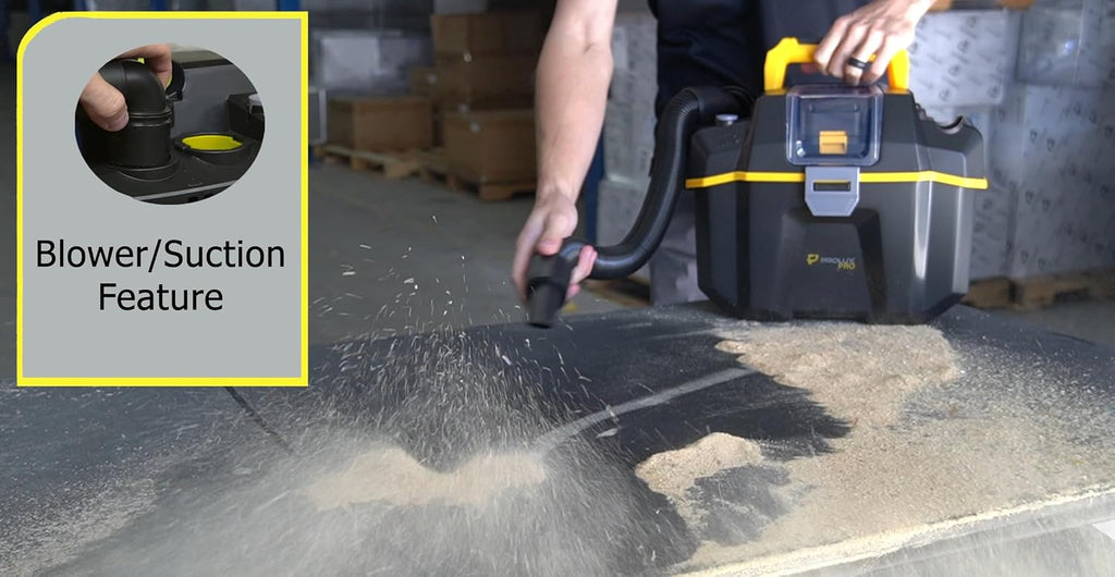 Prolux Surge Pro Cordless Wet/Dry Light Commercial Vacuum Cleaner, 18V High-Performance Battery, Brushless Motor, Versatile Wet/Dry Pickup & Blower, HEPA Filtration