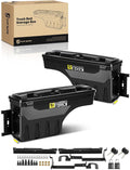 YHTAUTO Set of 2 Truck Bed Storage Tool Box Lockable Compatible with Ford Ranger 2019-2023, Driver and Passenger Side, Not Fit the Model with Bed Liner, Swing Waterproof Wheel Well Toolbox
