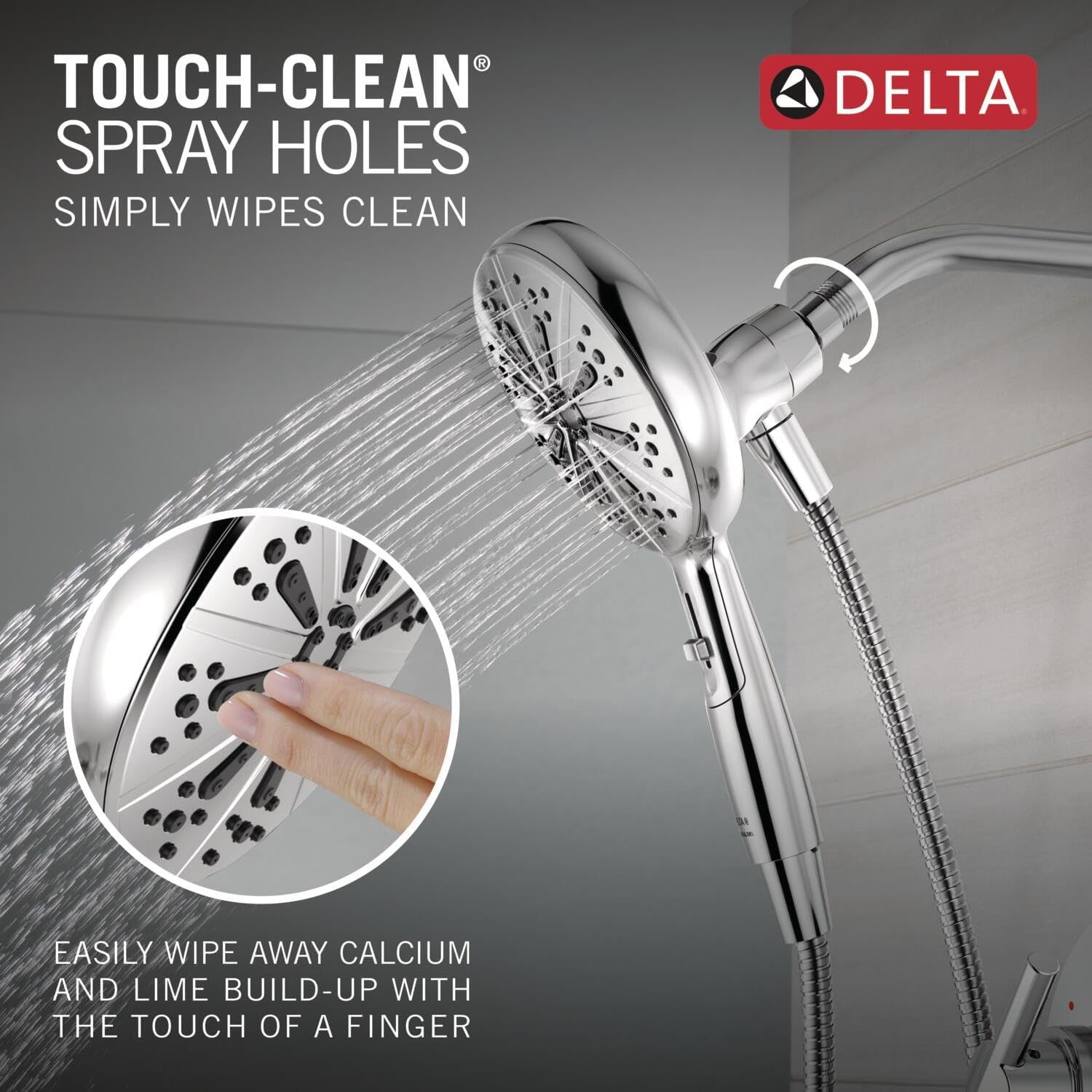 Delta Nicoli 14 Series Chrome Bathtub Shower Faucet Set with Handheld Shower Head, Valve Trim Kit, Chrome 144749-HS (Valve Included)