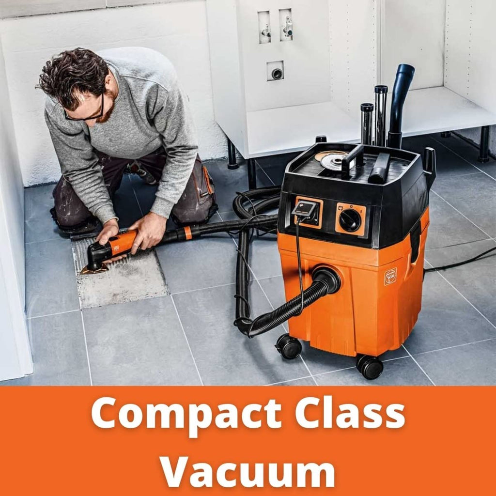 Fein Turbo II Wet/Dry Vacuum - 8.4-Gal Shop Vac for Garage, Woodworking & Jobsite, 151 CFM Suction, Quiet 66 dB, Long Cord & Hose, Anti-Static Tool-Activated Dust Extractor - 92036118090