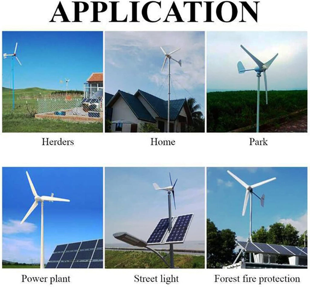 Low Noise Windmill Vertical Wind Turbine Generator,3000W Vertical Axis Wind Turbine Generator 12V 24V 48V with MPPT Controller for Home Use