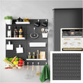 Pegboard Wall Storage Shelf,Plastic Pegboard Tool Organizer,Pegboard Combo Kit,Non-Perforated Pegboard Panels,Multifunctional Nail Board Wall Display Stand for Bedroom Kitchen Peg Board(12x1