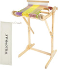 WILLOWDALE 16 Inches Rigid Heddle Loom with Stand, Weaving Loom Kit with Shed Stick, Wooden Multi-Craft Weaving Loom for Adults, Threads Warping Frame with Pegs and Yarn Stand, Frame Loom for Beginner