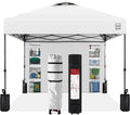 Best Choice Products 10x10ft Pop Up Canopy Tent with Sidewall, 1 Person 1 Minute Set Up, Carry Case, 4 Weight Bags - White