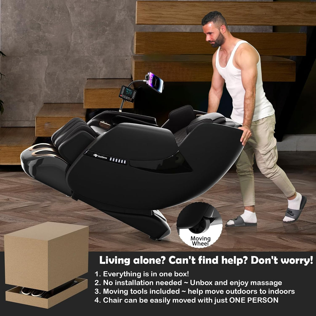 KoziSense A18 3D Massage Chair Full Body, Zero Gravity SL-Track Shiatsu Massage Recliner Chair with Heat, AI Control, Body Scan and Calfrest Extension (Upgraded)