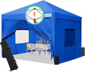 Quictent Privacy 10x10 Pop up Canopy Tent with Sidewalls and Roll-up Ventilated Windows, One Person Easy Setup, Outdoor Commercial Gazebo Shelter Enclosed Waterproof, Bonus 4 Sandbags