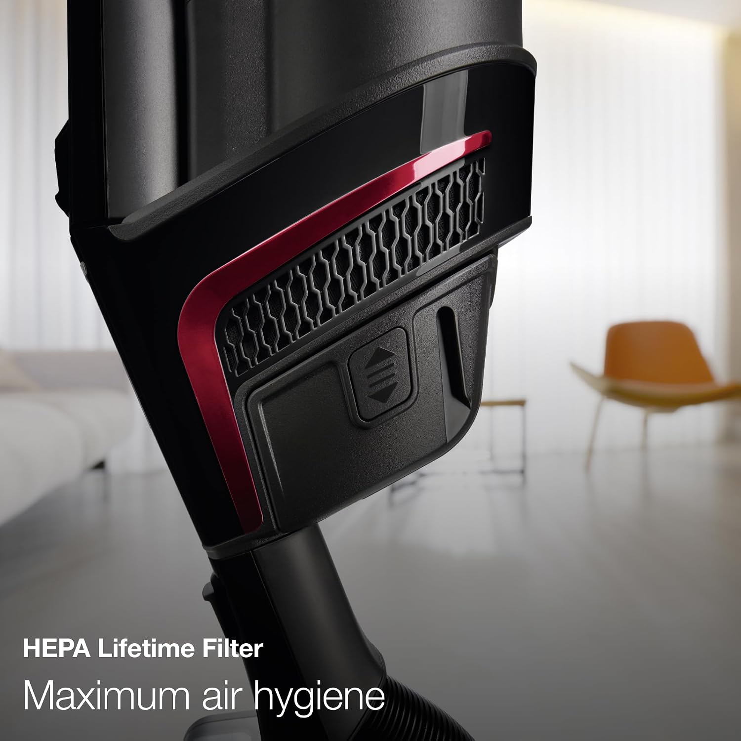 Miele Triflex HX1 Plus Self-Standing Cordless Stick Vacuum Cleaner, 60 min runtime, Obsidian Black / Red