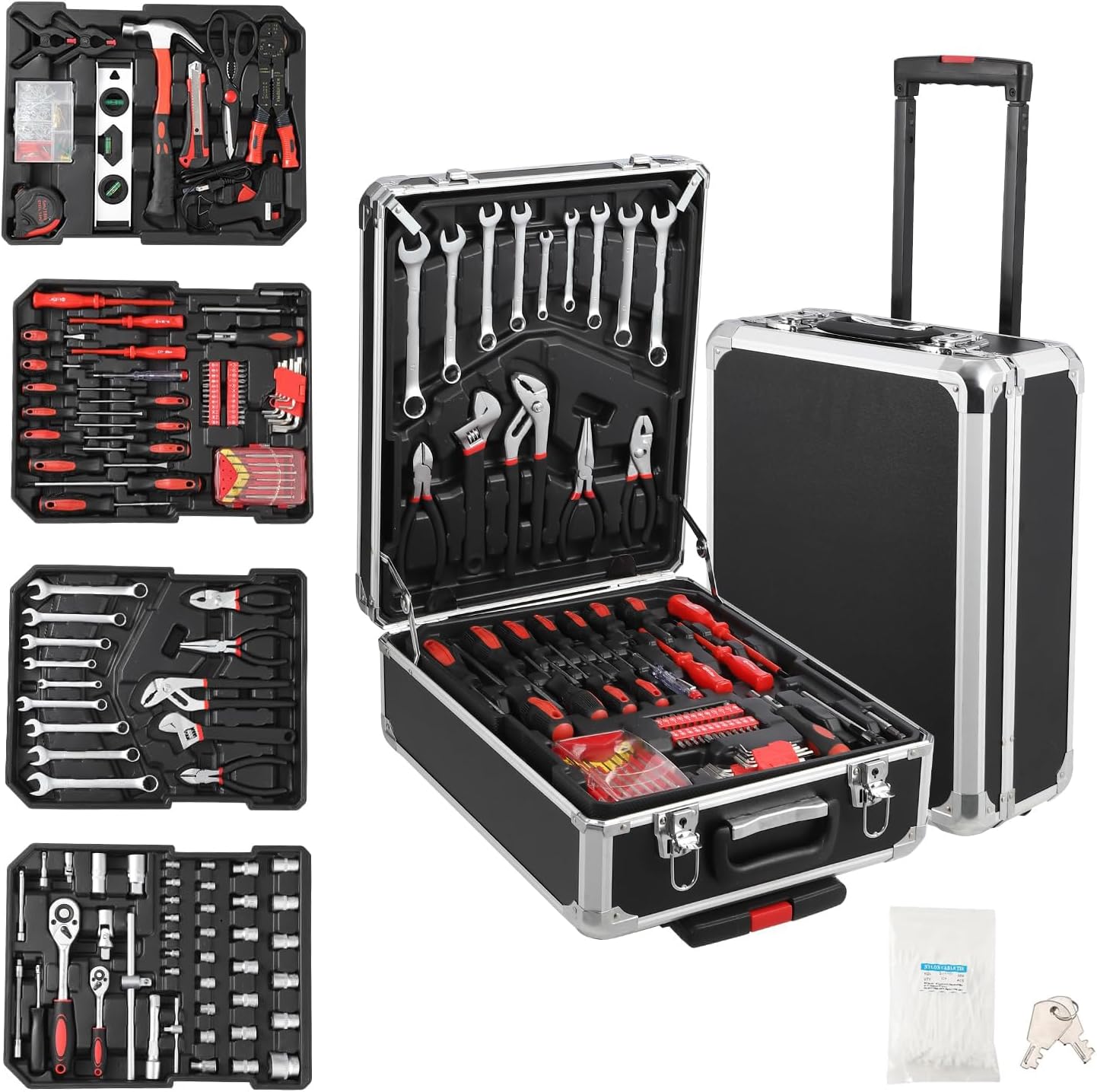 800-Piece Mechanics Tool Set - Professional Tool Kit with Socket Wrenches & Complete Hand Tools for Home/Auto Repair Tools Set
