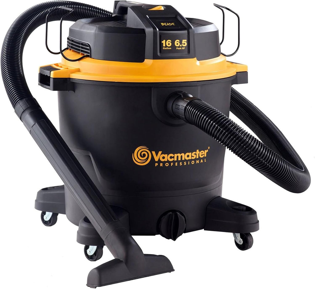 Vacmaster Professional - Wet/Dry Vac, 16 Gallon, Beast Series, 6.5 HP 2-1/2' Hose (VJH1612PF0201), Black
