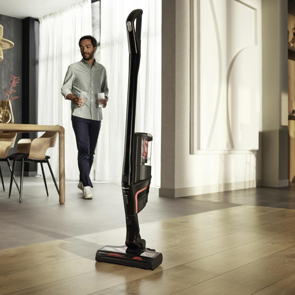 Miele Triflex HX1 Plus Self-Standing Cordless Stick Vacuum Cleaner, 60 min runtime, Obsidian Black / Red