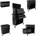Rolling Tool Chest, 8 Drawers Rolling Tool Chest with Wheels, Portable Rolling Tool Box On Wheels, High Capacity Tool Chest Organizer for Garage, Workshop, Home Crafts Use Black