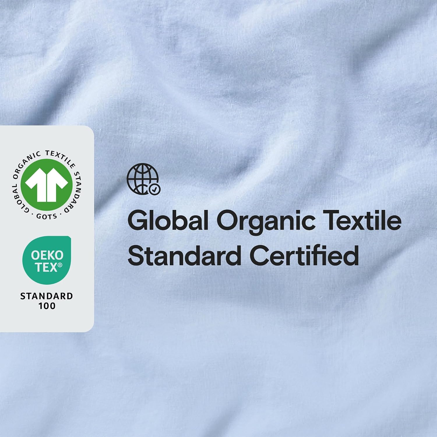 Sijo Stone Washed Organic French Linen Bed Sheet Set, GOTS Certified Organic, Best Cooling Linen Sheet Award by Sleep Foundation, 4 Piece - 2 Pillowcases, 1 Fitted and 1 Flat (Sky, Queen)