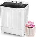 30Lbs Capacity Portable Washing Machine Nictemaw Twin Tub Compact Laundry Machine with Built-in Drain Pump, Washer and Spin Dryer Combo (19Lbs+11Lbs), Mini Washing Machine for Apartments, Dorms, RVs
