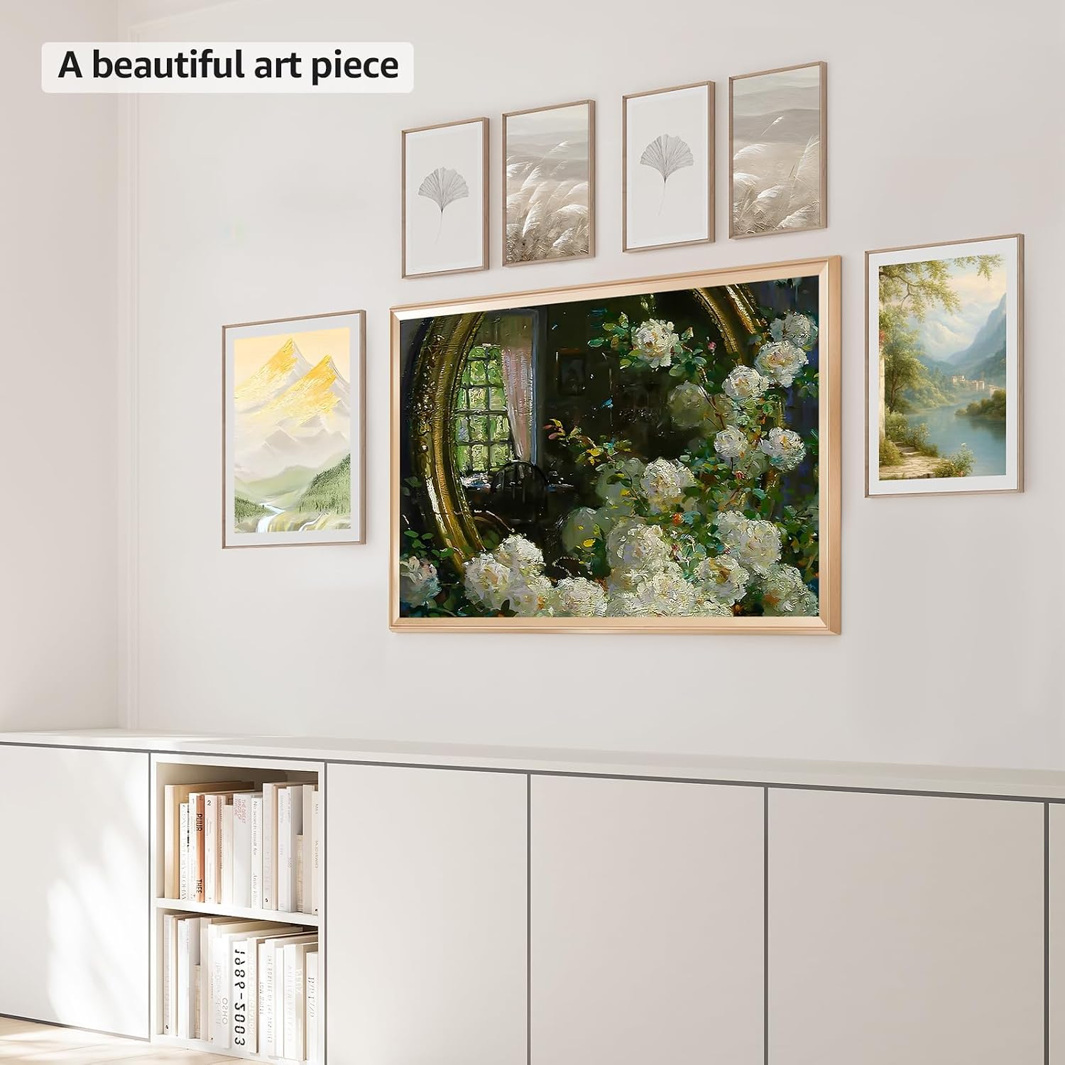 TV Frames 55' Deco Alloy Bezel Only for Samsung The Frame TVs, Modern & Minimalist Styles from TV to Art, Interchangeable Bezels for Home Decor, Easy Installation (Fits 2021-2025 Frame TVs)