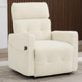 Korser Power Recliner Chair for Adults, Electric Recliner Chairs for Living Room, Comfy Recliners Cashmere Reclining Chair with One-Touch Adjustment & Side Pockets for Reading, Bedroom, Lounge, Beige