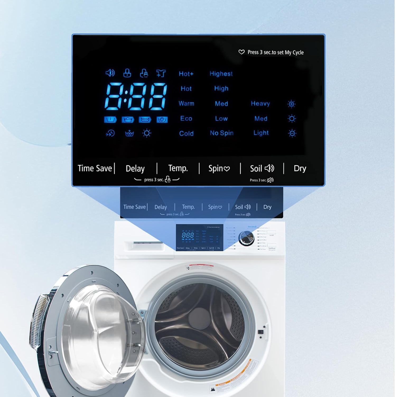 2.7 Cu.Ft All-in-One Washer and Dryer Combo, 24' Front Load Ventless Washer Dryer with 26.5 Lbs Loading Capacity, Compact Size, LED Display, Child Lock, White