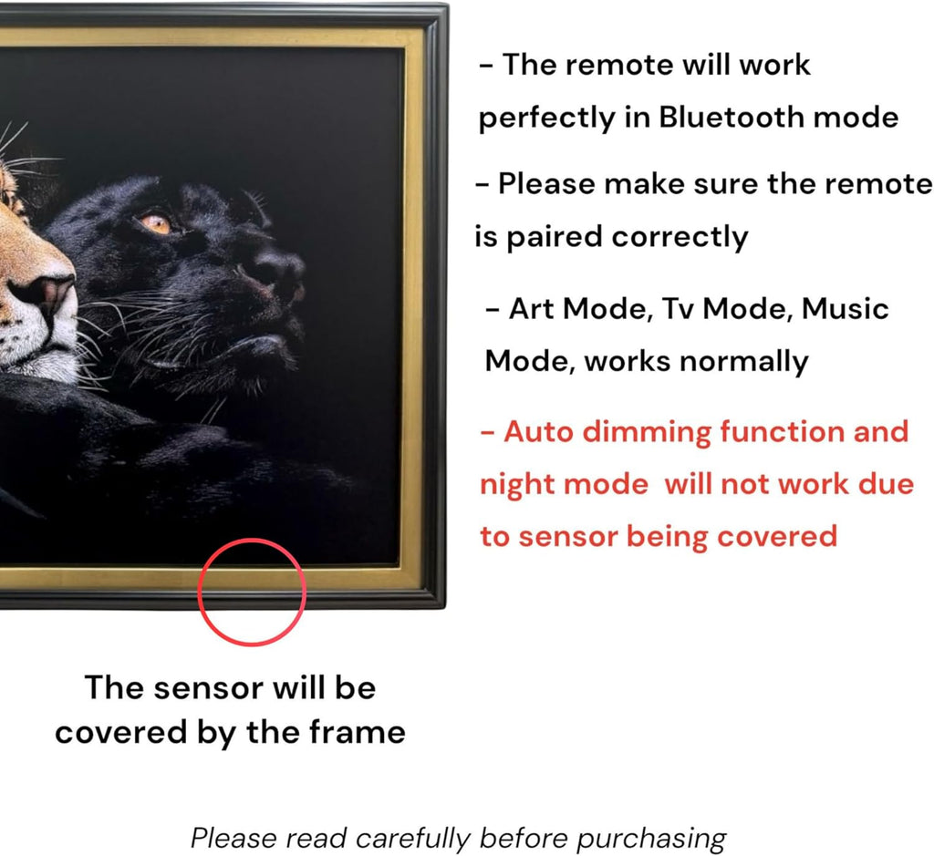 32, 43, 50 & 55 inch Handmade wood ornate TV Frame for Samsung The Frame TV. Satin Black with Gold Leaf (not for use with other models) (43 INCH)