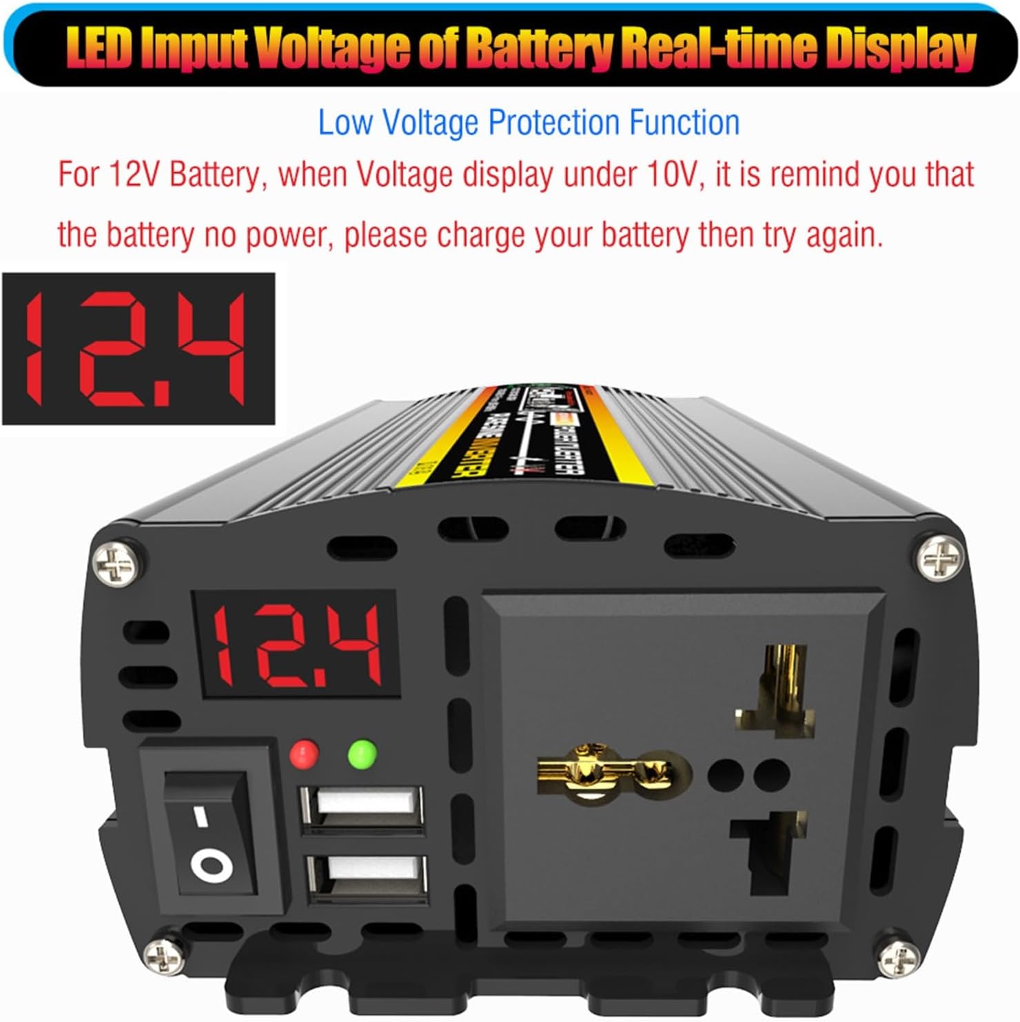 Solar System Kit - 3000W/4000W with 12V to 110V/220V Inverter, 50A MPPT Controller, 50W Foldable Solar Panel, Home Solar Grid Generator (800W, 12V-110V)