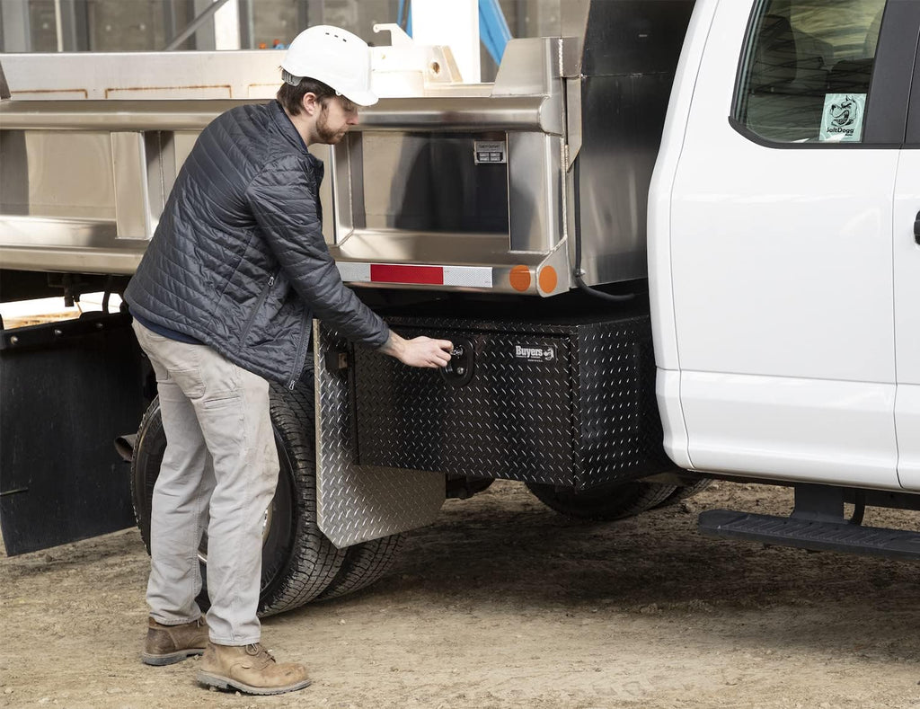 Buyers Products 1725133 Black Diamond Tread Aluminum Underbody Truck Tool Box, 24 x 24 x 30 Inch, Made In The USA, Truck Box For Storage & Organization, Durable Job Box for Truck