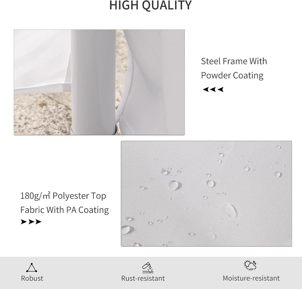 Outsunny 22 x 16 ft Party Tent With Sidewalls, Heavy Duty Event Gazebo With 2 Doors and 6 Windows for Weddings and Outdoor Parties, White
