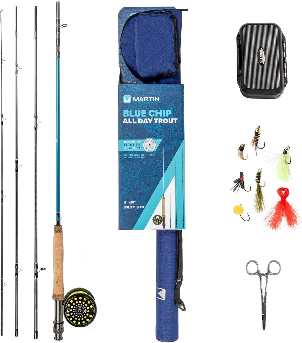 Martin Fly Reel and Fishing Rod Combo Kit