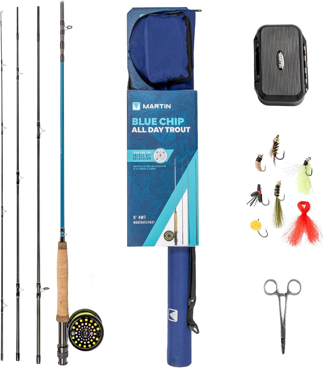 Martin Fly Reel and Fishing Rod Combo Kit