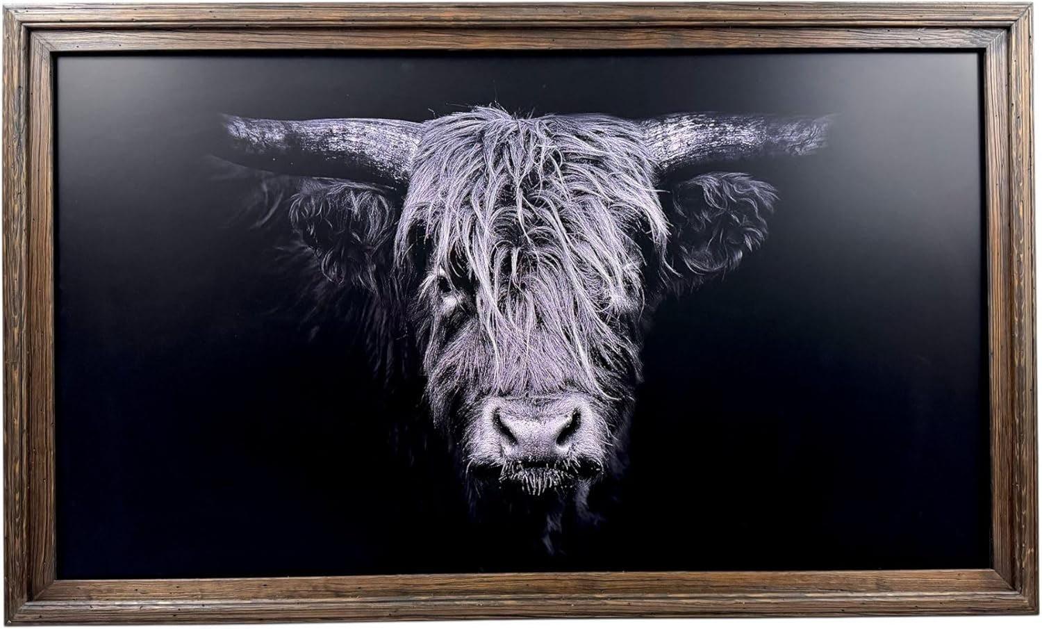 32,43,50,& 55 Inch Handcrafted TV frame for Samsung The Frame TV, Rustic Dark Wood Stain (not for use with other tv models) (55 INCH)