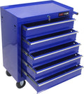 5 Drawers Rolling Tool Box，Tool Chest on Wheels, Lockable Tool Storage Cabinet Organizer Cabinet for Garage, Warehouse, Repair Shop, Workshop