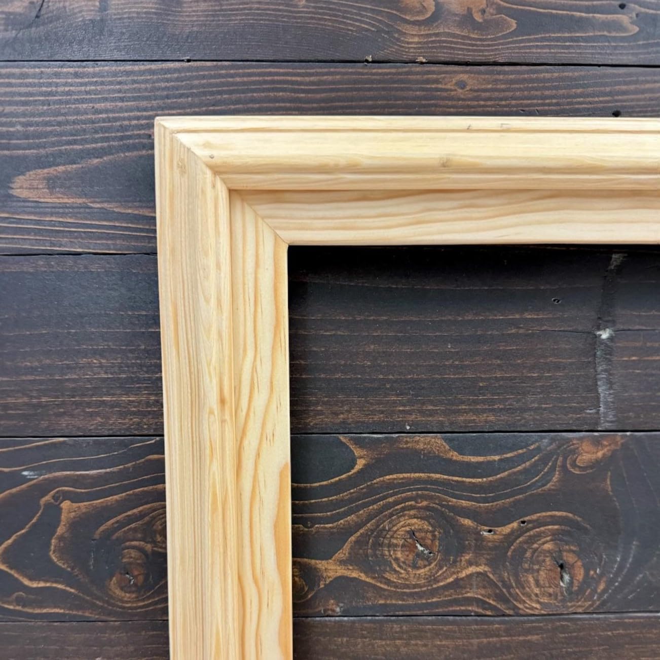 32, 43, 50 & 55 Inch Handmade wood ornate TV Frame for Samsung The Frame TV, Natural wood finish (not for use with other models) (50 INCH)