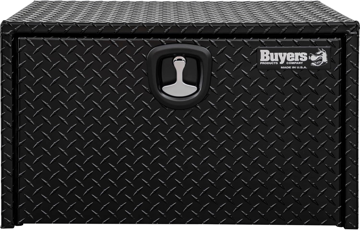 Buyers Products 1725100 Black Diamond Tread Aluminum Underbody Truck Tool Box, 18 x 18 x 24 Inch, Made In The USA, Truck Box For Storage & Organization, Durable Job Box for Truck