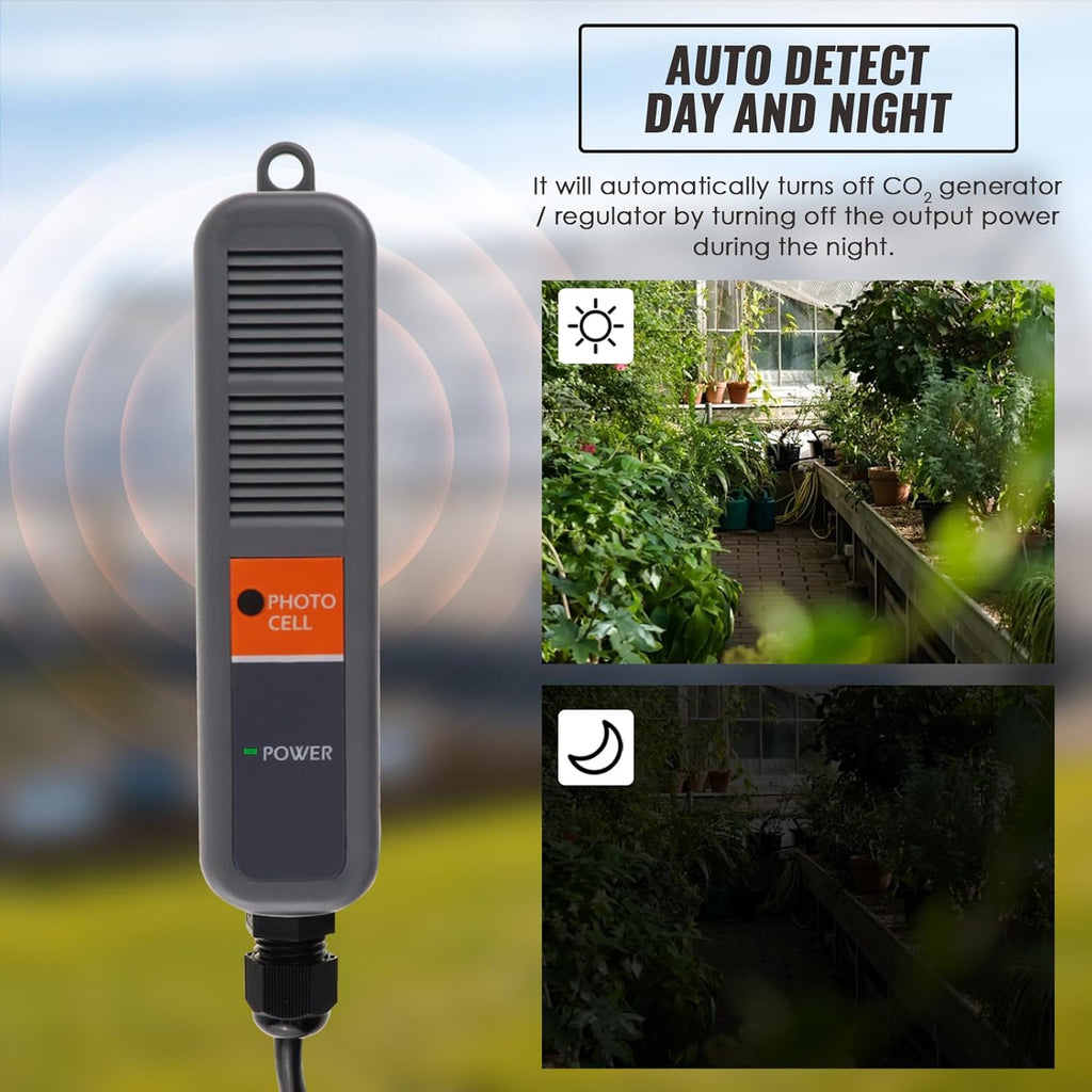 CO2 Controller Carbon Dioxide Controller CO2 Meter Monitor Day and Night Relay Function, NDIR CO2 Sensor for Green House, Grow Rooms, Factory, Home, Office