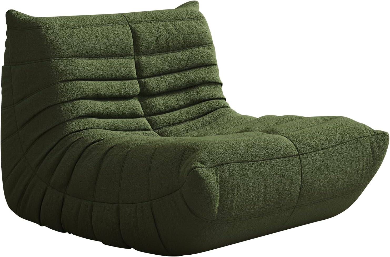 Bean Bag Chair, Fireside Chair Bean Bag Sofa Large Bean Bag Chair for Adults, Bean Bag Chairs for Teens with High Density Comfortable Foam, Memory Foam Lazy Sofa for Living Room, Bedroom (Green)