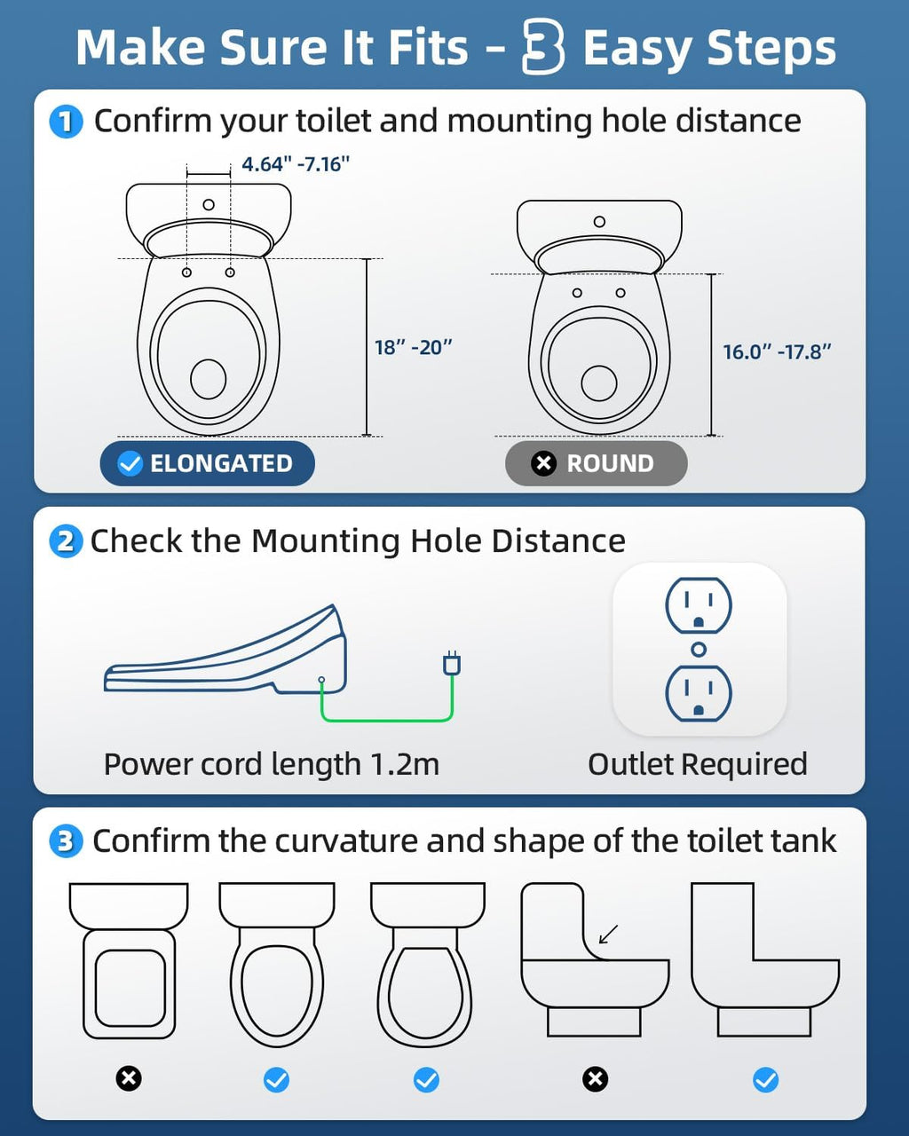 Electric Bidet Toilet Seat, Heated Toilet Seat Elongated with Instant Warm Water & Dryer, Feminine & Front Rear Wash, Wireless Remote, Self-Clean Nozzle, Slow Close Lid, Upgraded Silent ECO Child Mode