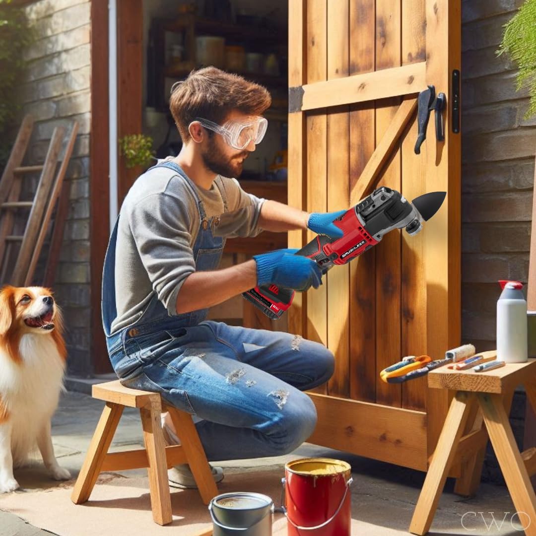 NEW! 20-Volt Lithium-Ion Cordless Combo Kit (Complete Power Tool Bundle) with 20V Brushless Variable-Speed Oscillating Multi-Tool, 5Ah Lithium Ion Battery & Rapid Charger - Fits All BAUER 20V Tools