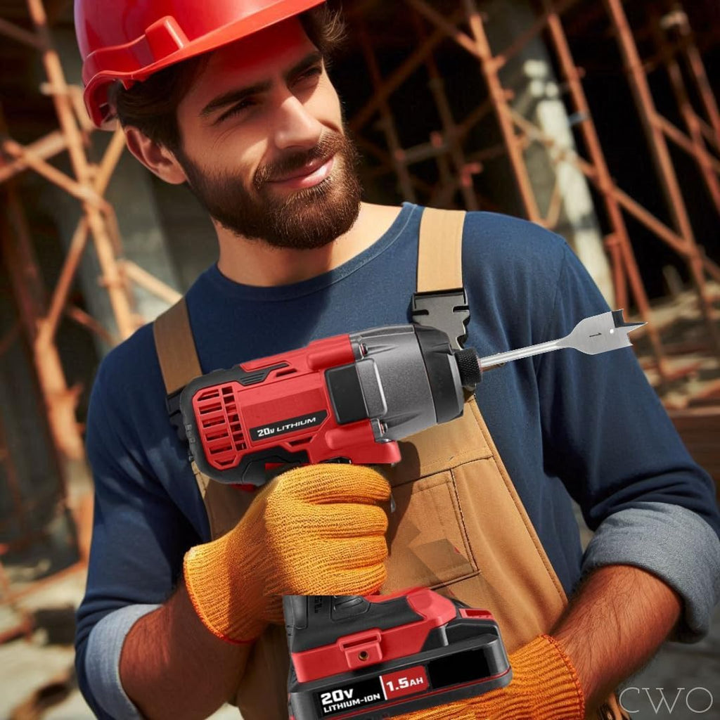 20V, 2-Tool Cordless Drill and Impact Driver Kit that Works with BAUER Batteries, with (2) 1.5 Ah Batteries and Charger Included