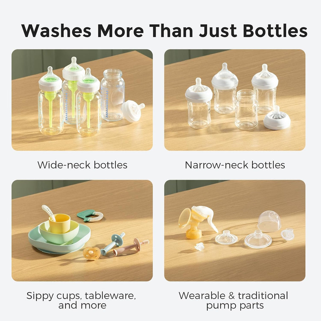 Momcozy KleanPal Pro Baby Bottle Washer, Sterilizer & Dryer - All-in-One Cleaning Machine for Bottles, Pump Parts & Baby Essentials - Time-Saving & Effortless Care