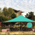 Sun Shade Sail Waterproof,UV Block Lake Blue Triangle 12' x 12' x 12' Shade Sails,for Outdoor Pergola Carport Awning Yard Activities