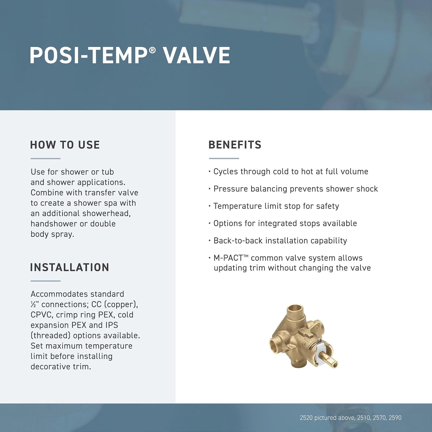 Moen Align Brushed Gold Eco-Performance Pressure Balancing Modern Tub and Shower Trim Kit with Showerhead, Lever Handle, and Tub Spout, Valve Required, T2193EPBG