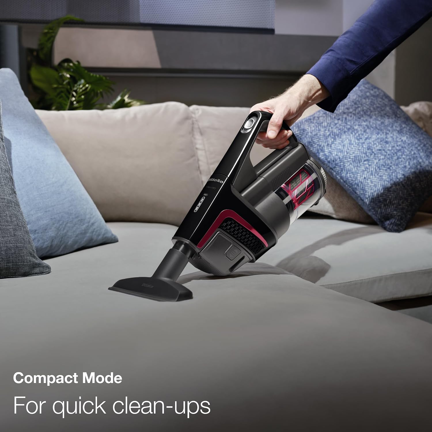 Miele Triflex HX1 Plus Self-Standing Cordless Stick Vacuum Cleaner, 60 min runtime, Obsidian Black / Red