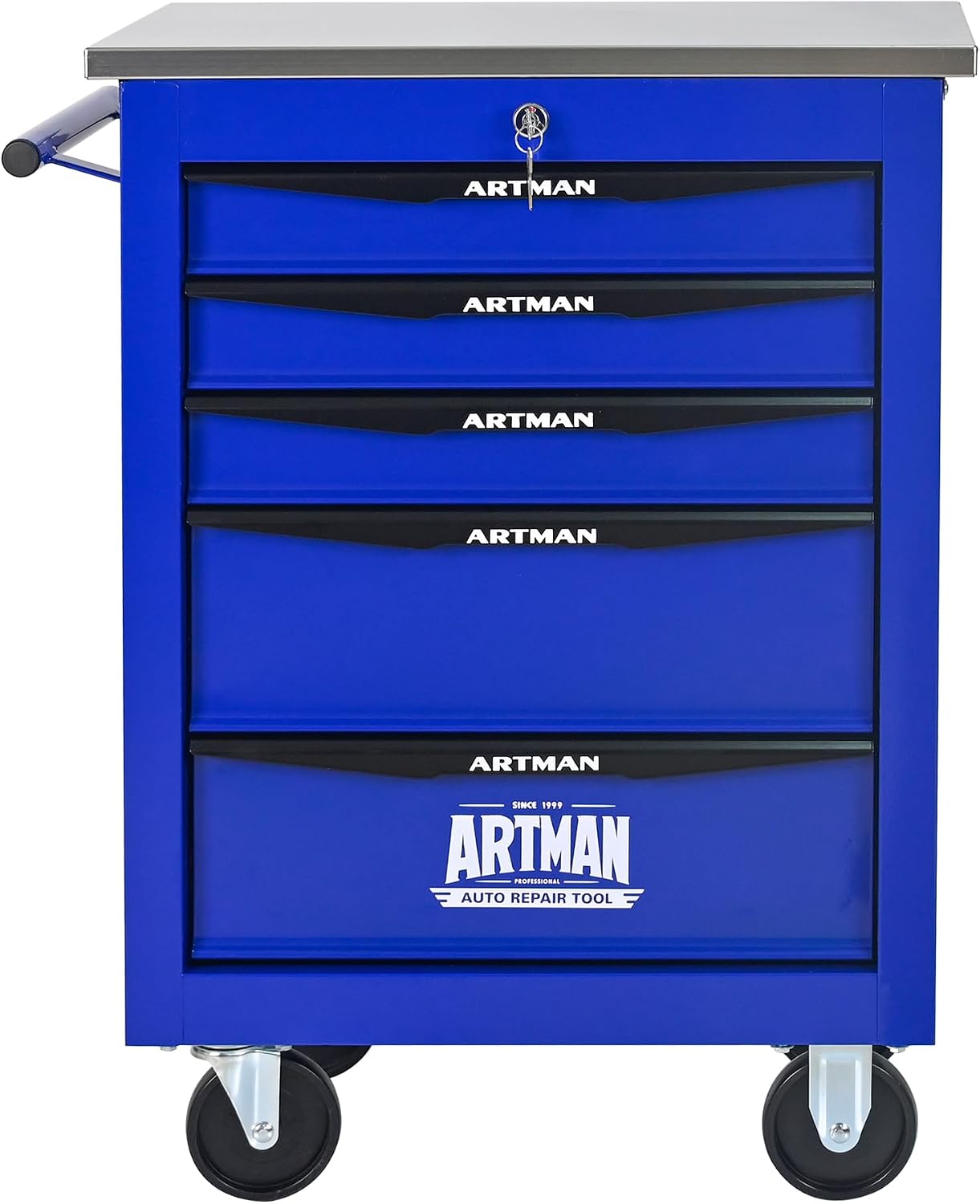 Campfun Tool Cart on Wheels 5 Drawers Rolling Tool Chest Workbench, Metal Tool Cabinet with Extra 7 Tool Storage Boxes, Tool Chest Combo Portable Mechanic Tool Cart for Garage Workshop Warehouse