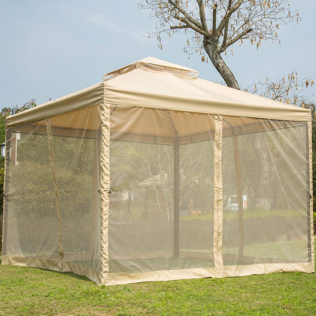 Sunnyglade 10' x10' Gazebo Canopy Soft Top Outdoor Patio Gazebo Tent Garden Canopy for Your Yard, Patio, Garden, Outdoor or Party