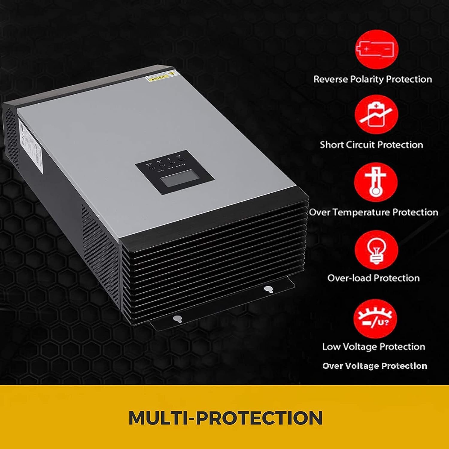 3000W Solar Hybrid Inverter Solar Wind Energy Inverter,High Frequency Hybrid Pure Sine Wave Inverter with Mppt Solar Charge Controller